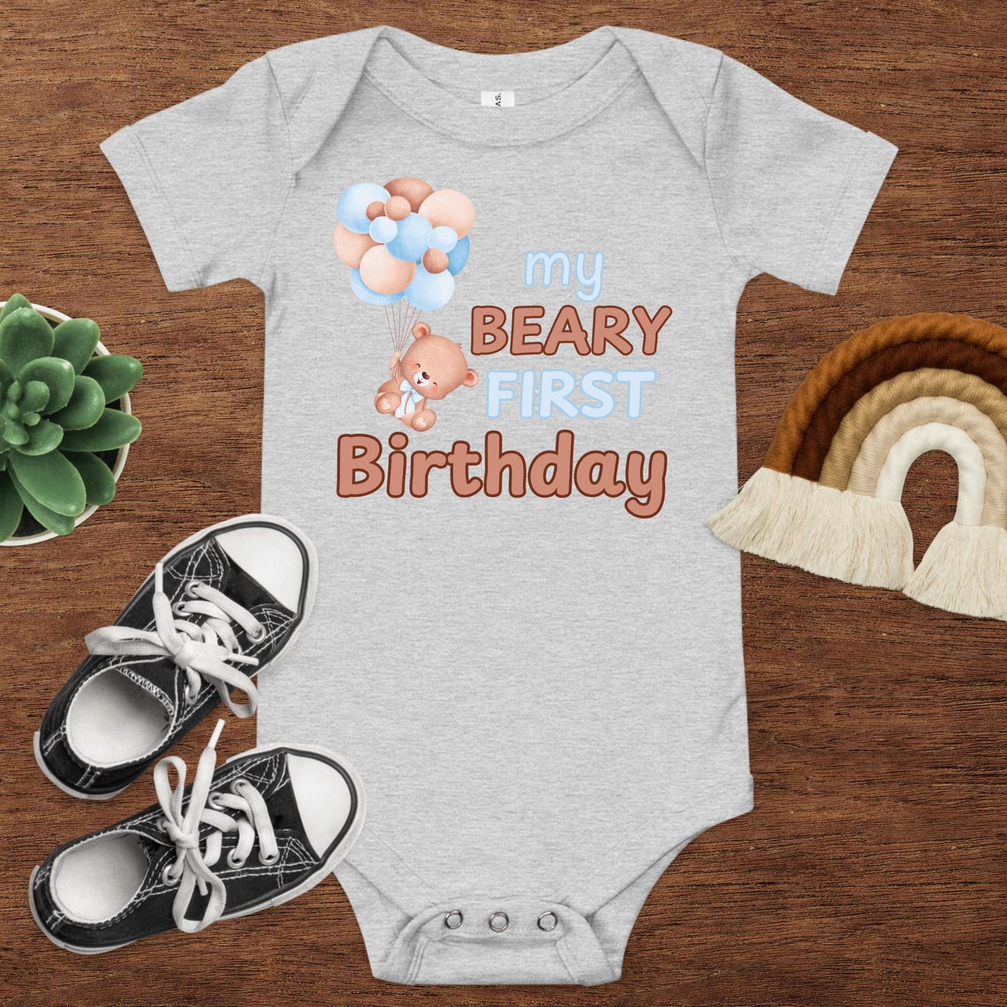 Beary Big One Baby Onesie