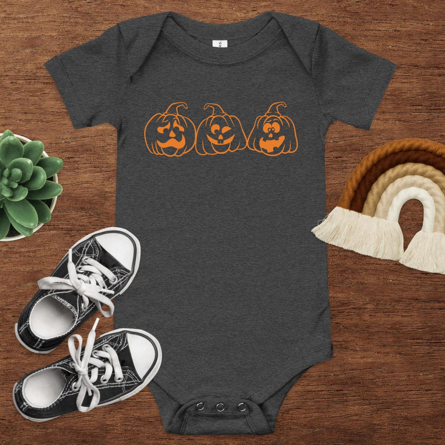 Pumpkin Trio Baby Onesie