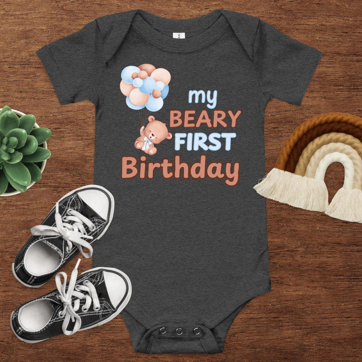Beary Big One Baby Onesie