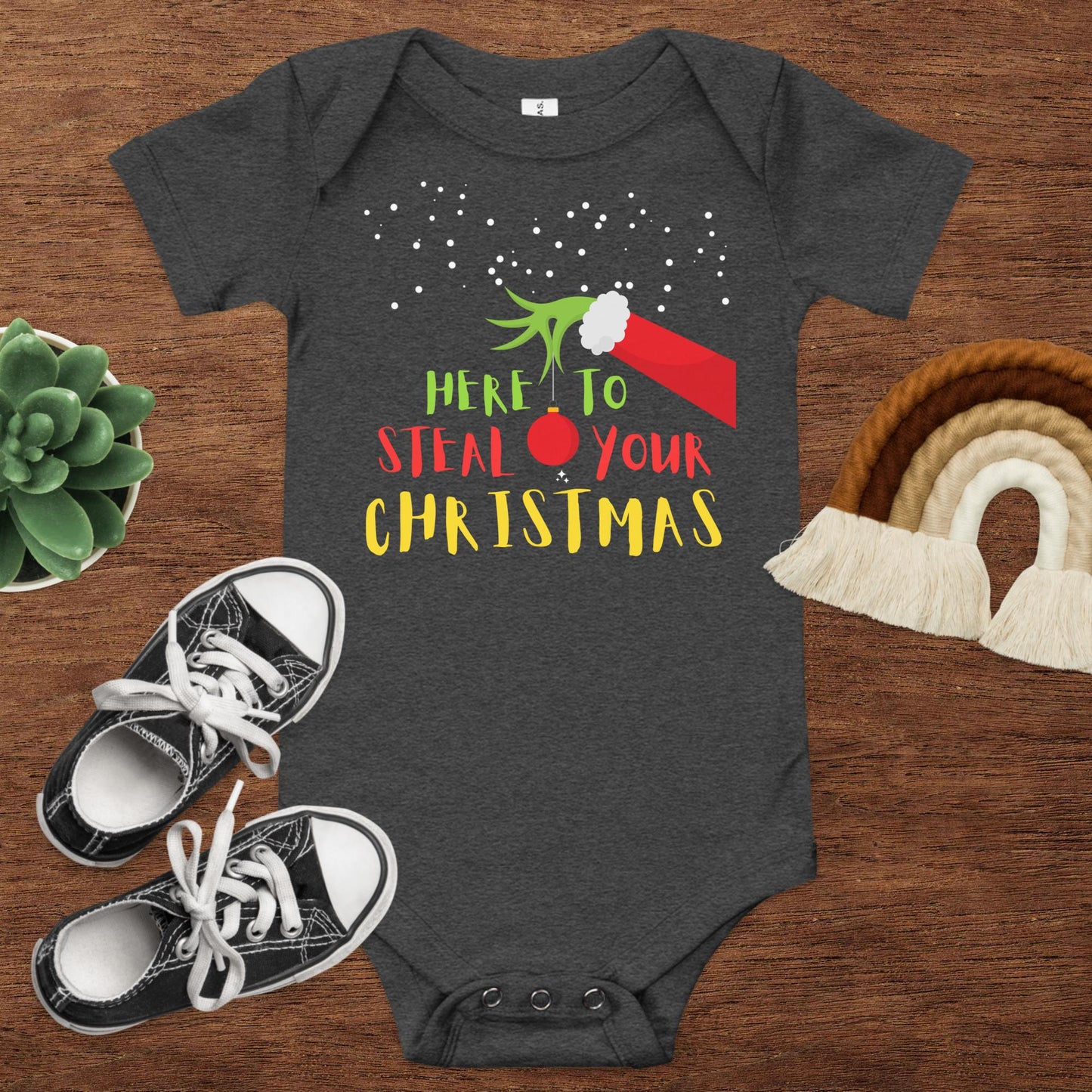 Here To Steal Your Christmas | Baby Onesie