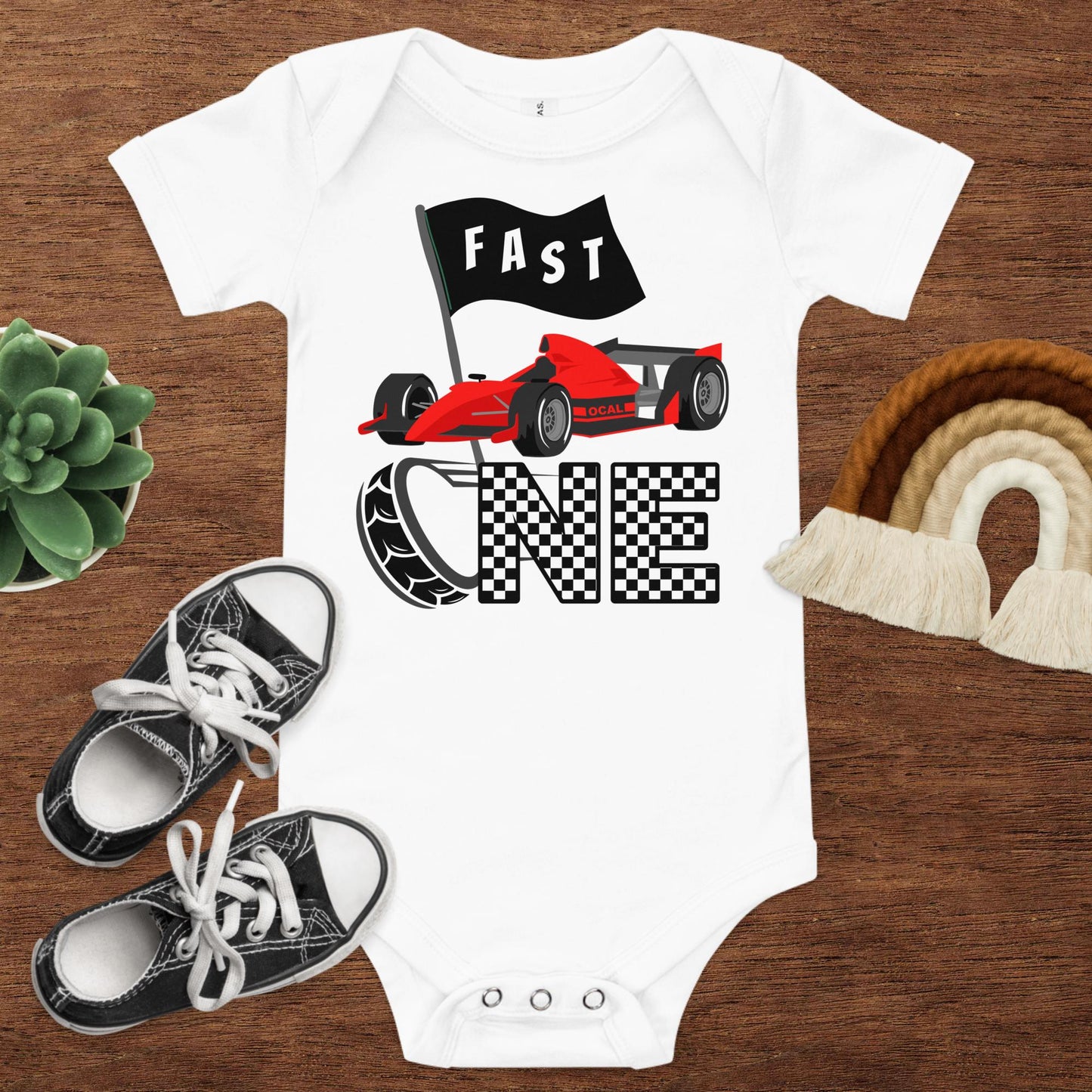 Racing To One Baby Onesie