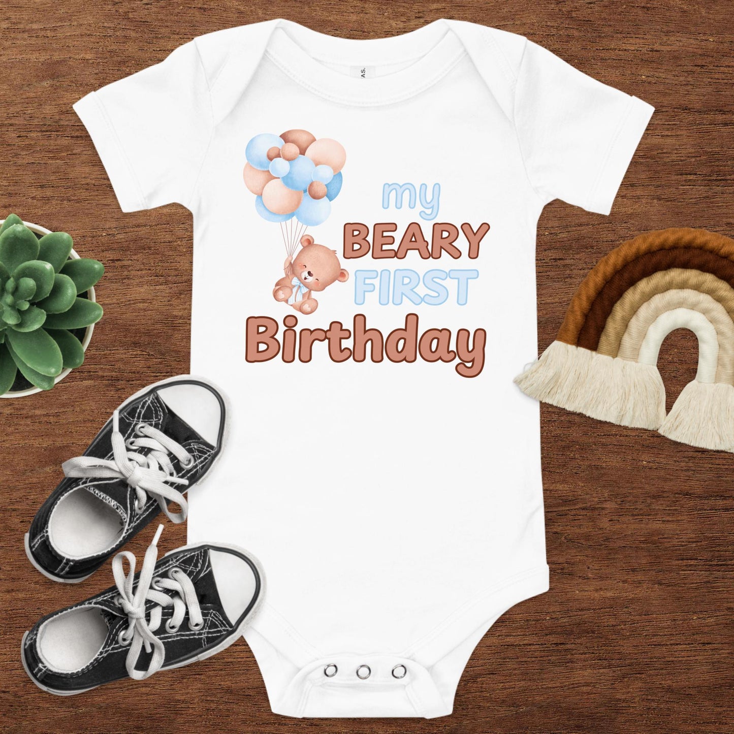 Beary Big One Baby Onesie